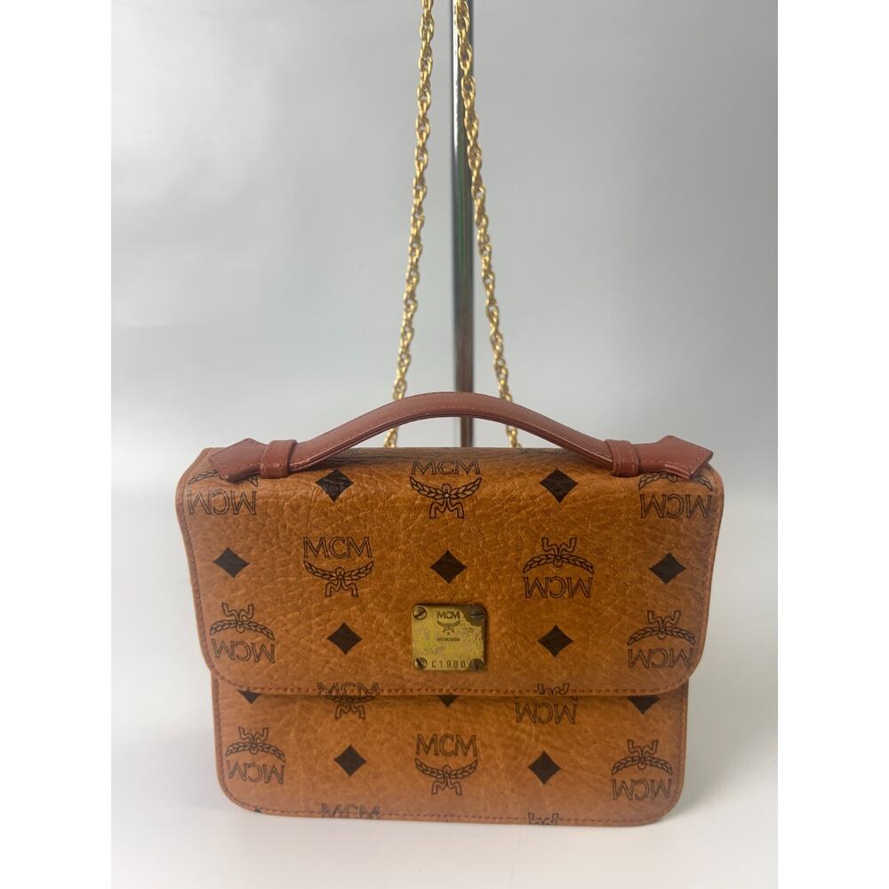 MCM Cognac Visetos Mini 2-way Bag